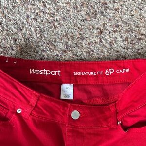 Westport Vibrant Red Signature Fit Capris